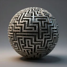 : sphere sculpture covered with maze pattern,hyper detailed art station  parabolic lighting contest winners unrealengine trending on artstation,cinematic, hyper realism, high detail, octane render, 8k
