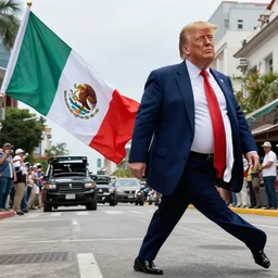 donald trump fleeing to mexico.