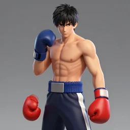 demon hero, made by Tomohiro Shimoguchi, Ryō Akizuki,colored by stanley artgerm lau,boxing gloves,worn pants ,ArtStation, CGSociety
