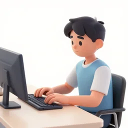 Animators animating in a desk