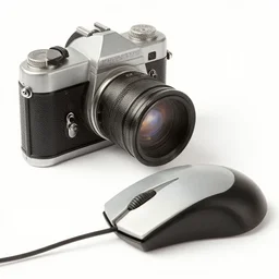 a photo of a computer mouse, taken by a 1890s camera