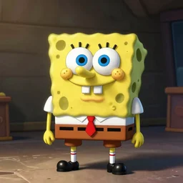 SpongeBob in the style of sesame street