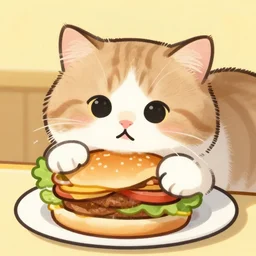 “ cute kitten hamburger ”