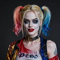 biopunk portrait of emma stone as harley quinn, hyper detailed, digital art, trending in artstation, cinematic lighting, studio quality, smooth render, unreal engine 5 rendered, octane rendered, art style by klimt and nixeu and ian sprigger and wlop and krenz cushart.