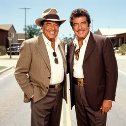 Dean Martin and Jerry Lewis in the style of  road to Eldorado