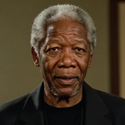 a cinematic film still of Morgan Freeman starring in Boyz N The Hood, portrait, 40mm lens, shallow depth of field, close up, split lighting, cinematic