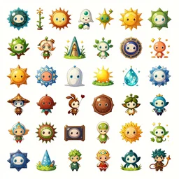 different spritesheet game assets  from Ori and the blind forest, SOTN, wonder boy, dead cells, hollow knight. A  spritesheet game asset pack contaning floor , separated grass and separated plataforms, amazing mmorpg, separated modular  plataforms, 4K, Retrofuturism, Studio Ghibli, Simon Stålenhag