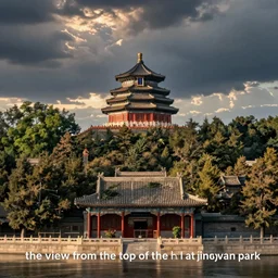 “ the view from the top of the hill at jingshan park ”