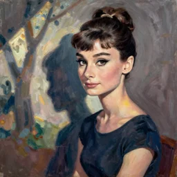 audrey hepburn art by paul cezanne