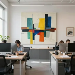 Abstract art, a hectic day at the office