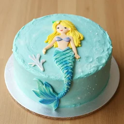 mermaid cake, homemade,