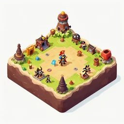 isometric 3 d game level, based on pirate kings, with detailed, clean, cartoon, octane render, unreal engine, artgerm, artstation