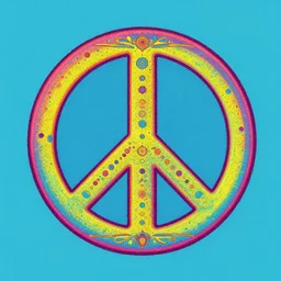 psychedelic peace sign