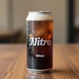 root beer nitro whkte soda can tall