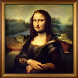 cat cat cat cat, ( painted in the style of the mona lisa ), leonardo da vinci, italian renaissance masterpiece oil painting on a poplar panel