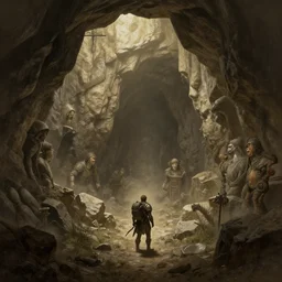 descent through nadurrah's lair, fantasy, highly detailed, art by greg rutkowski