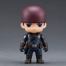 ! dream a nendoroid of the winter soldier, high quality, studio lighting