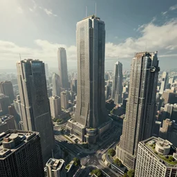 dystopian mega city, neo-brutalist buildings, by Leon Tukker, Makoto Kobayashi,  8k high detail, masterpiece, trending on ArtStation