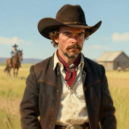 Peter Dinklage as a cowboy, artwork by Daniel Merriam,