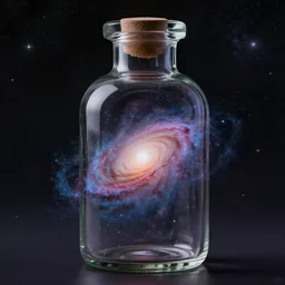an undiscovered galaxy inside!!!!!! a glass bottle