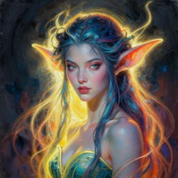 a portrait of a beautiful elegant elemental entity, backlit, strong rim light, highly detailed, impasto, digital painting, HDRI, by Alvaro Castagnet, glowing ink outlines, Peter Mohrbacher and Dan Mumford, vivid colors, high contrast, 8k resolution, intricate, photorealistic, smooth