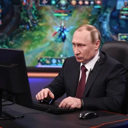 vladimir putin playing dota 2