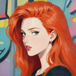 greg manchess close up portrait painting of redhead beauty as manga character, medium shot, asymmetrical, profile picture, organic painting, sunny day, matte painting, bold shapes, hard edges, street art, trending on artstation, by huang guangjian and gil elvgren and sachin teng