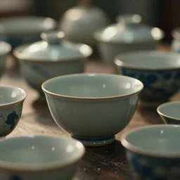 studies of shino ceramics, bokeh, cinematic, color grading, macro view, floodlight, cinematic lighting, global illumination, ray tracing reflections