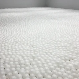 photo of endless liminal space whe floor is made of ballpit