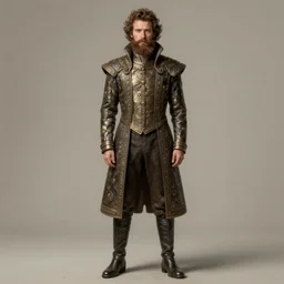 bearded prince benedict cumberbatch, full body, front view, neutral background, intricate, elegant, highly detailed, digital painting, artstation, concept art, sharp focus, illustration, art by aleksi briclot, rutkowski, mucha