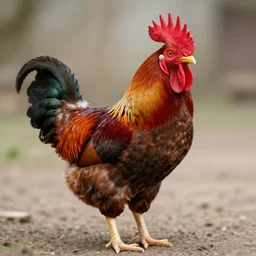 portrait of a rooster, ai interpretation