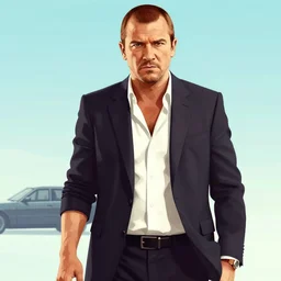 James Bond in the style of GTA