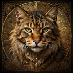 symmetry!! portrait of a savage cat, fantasy, intricate, highly detailed, dynamic lighting, digital art, digital painting, artstation, wlop, sharp focus, illustration, art by artgerm and greg rutkowski and alphonse mucha, 8 k
