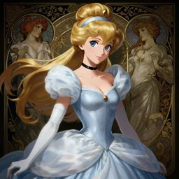 portrait of anime girl cinderella, ultra detailed, elegant, intricate, anime, dynamic lighting, digital art, digital painting, artstation, wlop, sharp focus, low key, illustration, art by artgerm and greg rutkowski and alphonse mucha and frazetta, 8 k