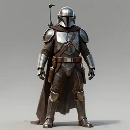 concept art of an imposing mandalorian jedi, realistic