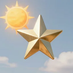 a thought provoking image of a star - shaped trophy slowly drifting toward the sun by destiny womack, gregoire boonzaier, harrison fisher, richard dadd