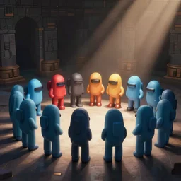 Scrum standup in Among Us