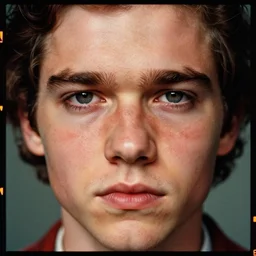 stranger things, eddie munson, kodak portra 4 0 0, photographic, hyperealism, closeup portrait, style of donato giancola, greg rutkowski, 8 0's retro, realistic face, digital art, concept art, artstation, intense detail, deep texture, symmetry, 4 k