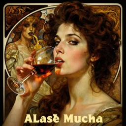 hyperrealistic portrait of a woman as amber heard drinking wine in hell noir by jeremy mann and alphonse mucha, fantasy art, photo realistic, dynamic lighting, artstation, poster, volumetric lighting, very detailed faces, 4 k, award winning