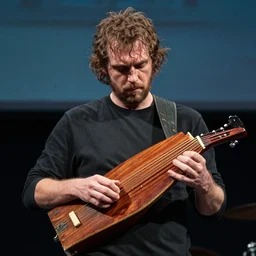 photo of martin molin from wintergatan playing the otamatone