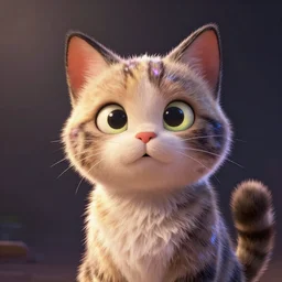 🐱, disney, pixar, 8 k, hd, dof, kodak film, volumetric lighting, subsurface scattering, iridescent, photorealistic, octane render