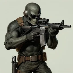 somethingawful goon sniper, illustration, detailed