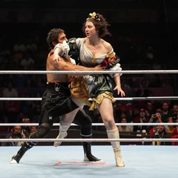 wwe wrestling match by artemisia gentileschi