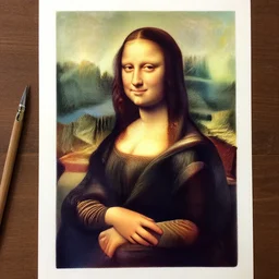 stoned mona lisa detailed realistic retouching
