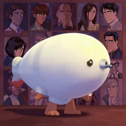 the notorious b. i. g. as a blimp, animation pixar style, shaded lighting poster by magali villeneuve, artgerm, jeremy lipkin and michael garmash, rob rey and kentaro miura style, trending on art station