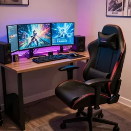 gaming setup with toilet instead of chair