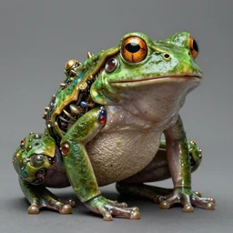 frog like fantasy character portrait, ultra realistic, cyborg, wide angle, intricate details, the fifth element artifacts, highly detailed by peter mohrbacher, hajime sorayama, wayne barlowe, boris vallejo, aaron horkey, gaston bussiere, craig mullins