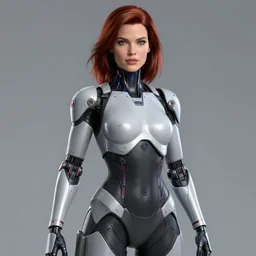 hyper realistic photograph of female android, by MARVEL comics and Sandra Chevrier