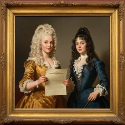 dolly! parton! ( signing the declaration of independence ) framed 1 9 th century painting