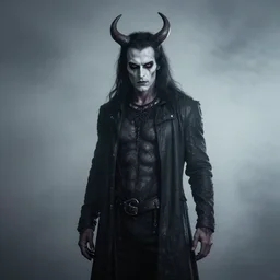 satan. professional studio photography. foggy background. hdr 8 k.